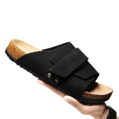 Fashion Fashion Women's Suede Mules Slippers Men Clogs Cork Insole Classic Cozy Sandals With Arch Support Outdoor Beach Slides Home Shoe