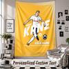 Benutzerdefinierte Wandteppich-Wandbehang, Harry Kane Personalisierter Namens-Text Heimwanddekoration
