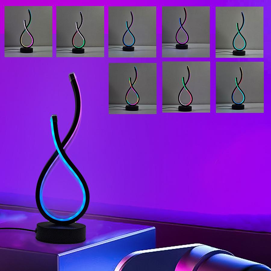 2025 LED Desk Lamp: Bedroom & Bedside Night Light with Three-Color Dimming & 36 Colorful Modes for Creative Spaces