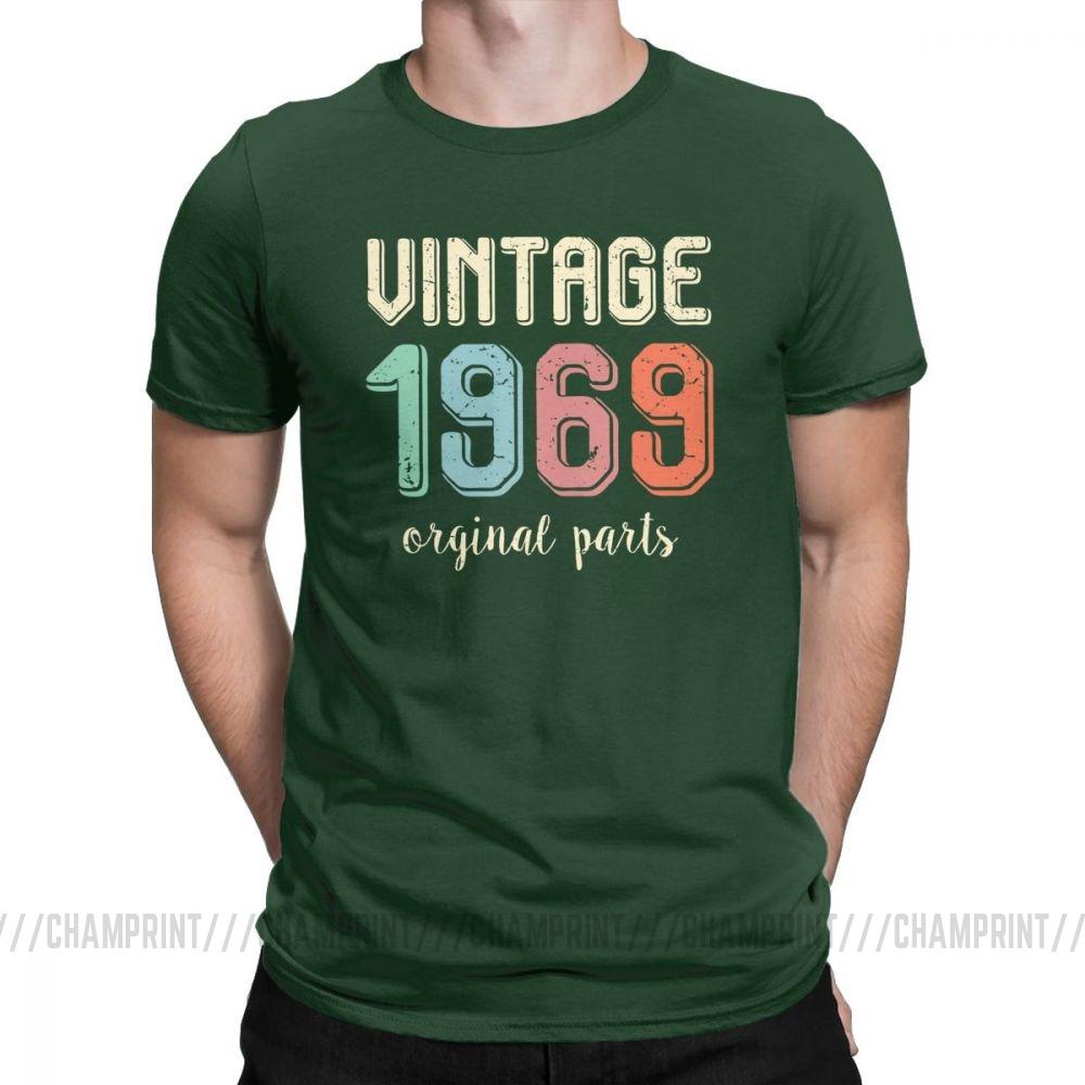 Vintage Retro 1969 50 Years Old 50Th Birthday Gift T Shirt T Shirt For Male Round