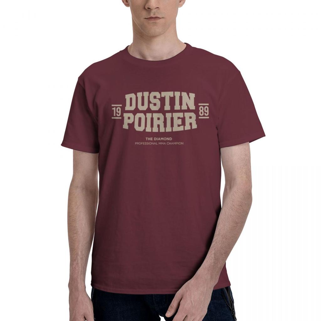 Dustin Poirier Inspiriertes 100% Baumwolle Lässiges Atmungsaktives Bequemes Hemd Lustige Herren T-Shirts Herrenbekleidung