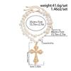 Retro hollowed out cross pendant collarbone chain, imitation pearl bead splicing necklace, suitable for daily street parties to wear