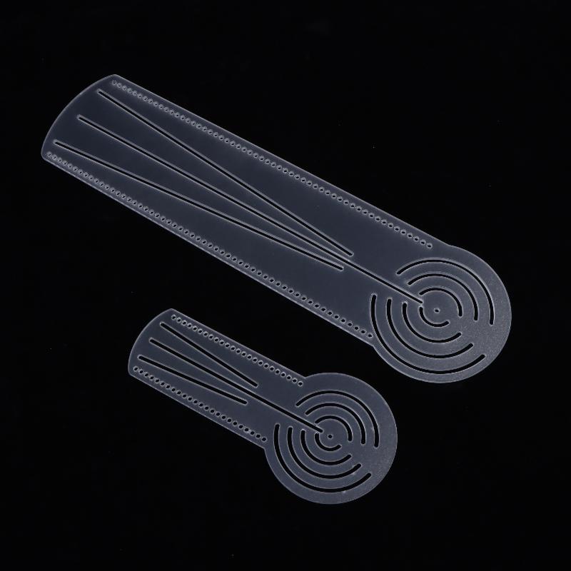 1/2 Stück Multifunktionale Mandala Zeichenschablone Acryl Zeichenlineal Transparenter Kreisförmiger Bogen Gerade Linie Zeichenwerkzeug