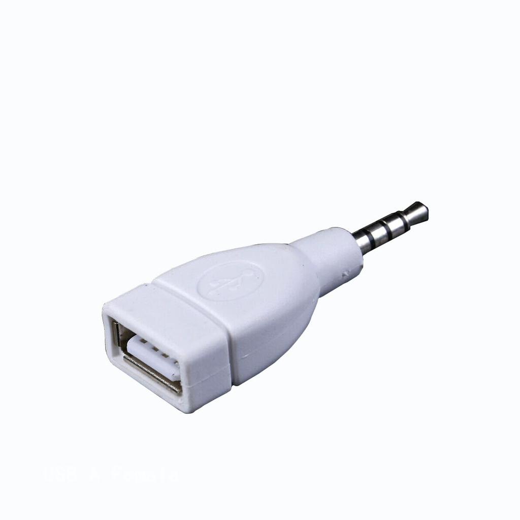 HSEUOPV 3.5 Drehung USB-Adapter 3.5mm Klinkenstecker Schwenkbarer USB 2.0 Buchsen-Konverter