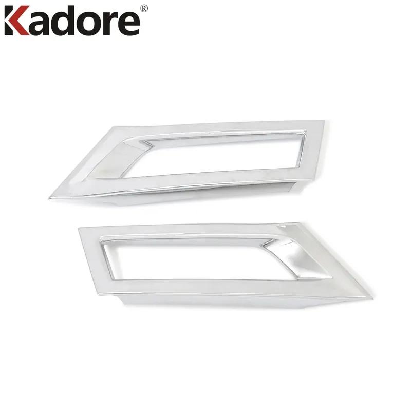 For Nissan Kicks 2016 2017 2018  Chrome Front Fog Light Lamp Cover Trim Head Foglight Foglamp Bezel Trims Car Accessories