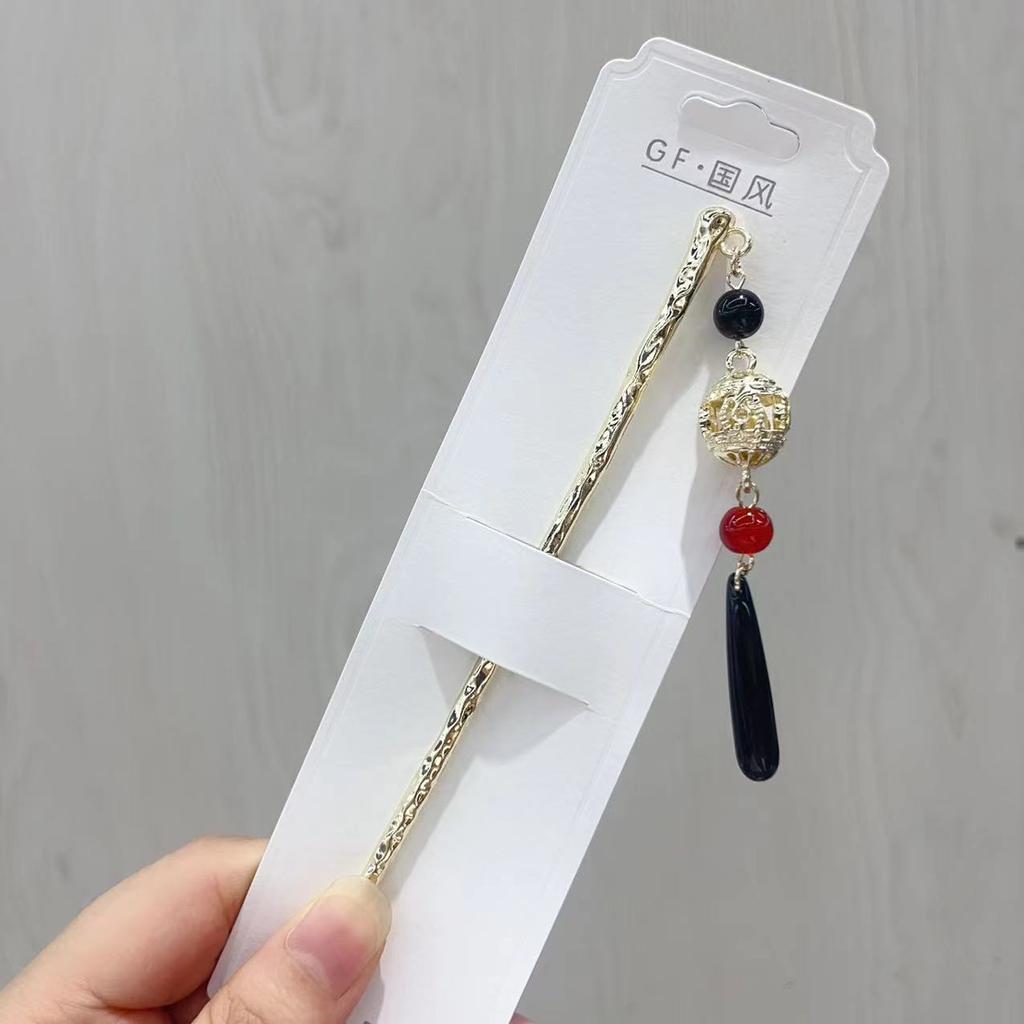 Fairy Flower Tassel Hairpin For Women Handmade Oil Dripping Floral Hair Stick Jewelry Metal Hair Accessories Girls Hair Pin 1pc