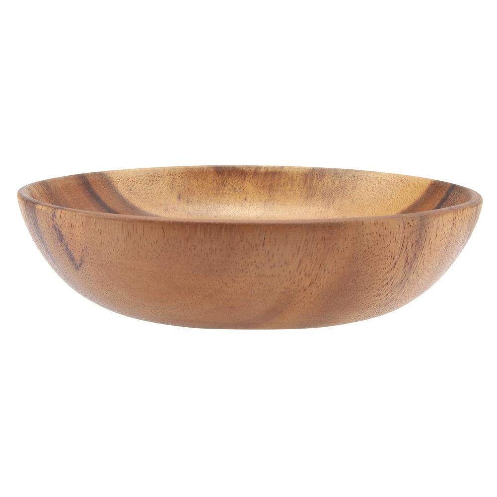 Solid Acacia Wooden Bowl for Salad Soup Rice Hand Made Wooden Bowl Kitchen Utensils