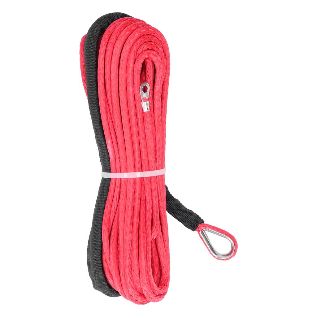 Windenkabel, 4,8 mm x 15 m, Kunstfaser, 5500 lbs Bruchfestigkeit, wasserdicht, für ATV UTV TrailerRed