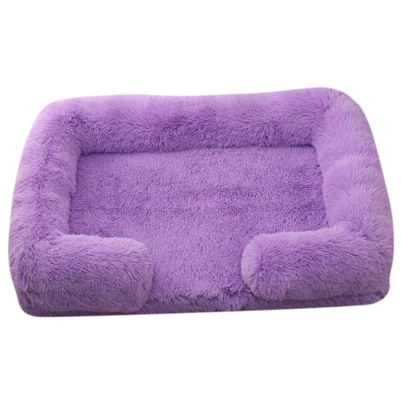 Plush Round Pet Bed for Dogs & Cats - Winter Dog Mat