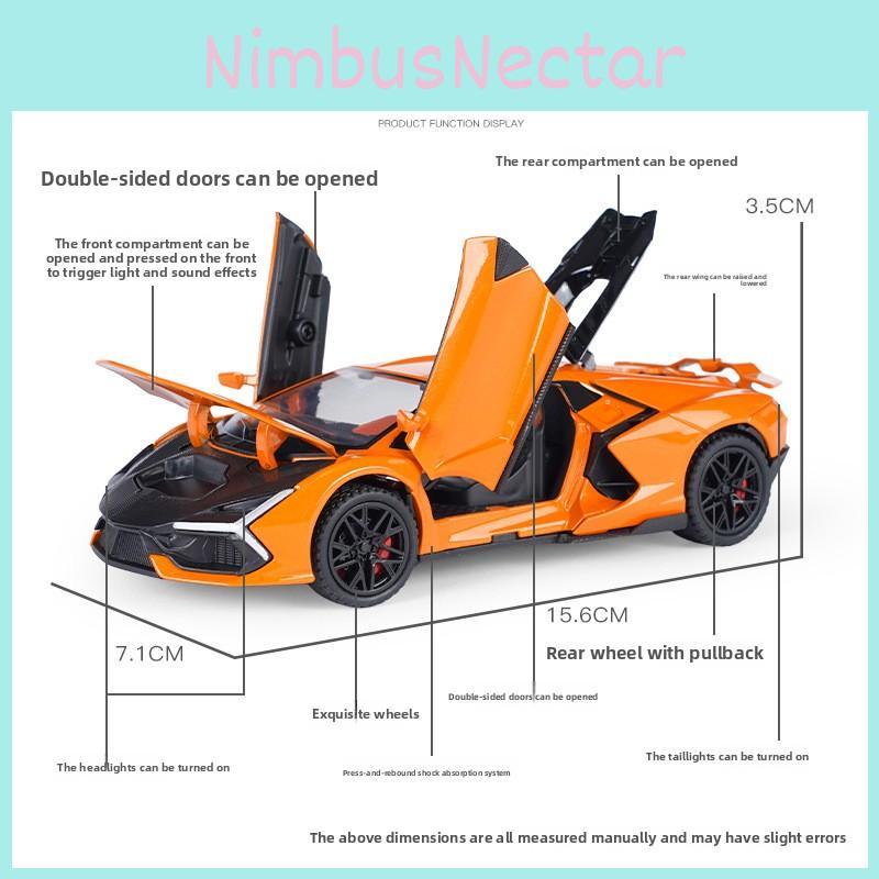 Lamborghini Alloy Car Model 1:32 Scale With Light Sound Function For Collectors And Hobbyists