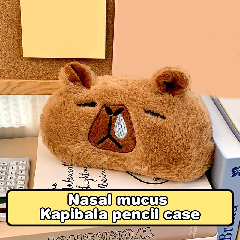 

Плюшевый пенал Капибара Сопливый Капибара Большой Вместимости Органайзер для Канцелярских Принадлежностей Сумка для Ручек Мини Косметичка Сумка для Хранения Разных Мелочей