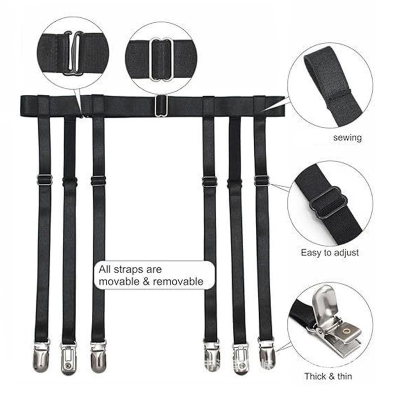 Garter Belts for Women,Elastic Thigh Garter Belt for Thigh High Stockings with Metal Clips