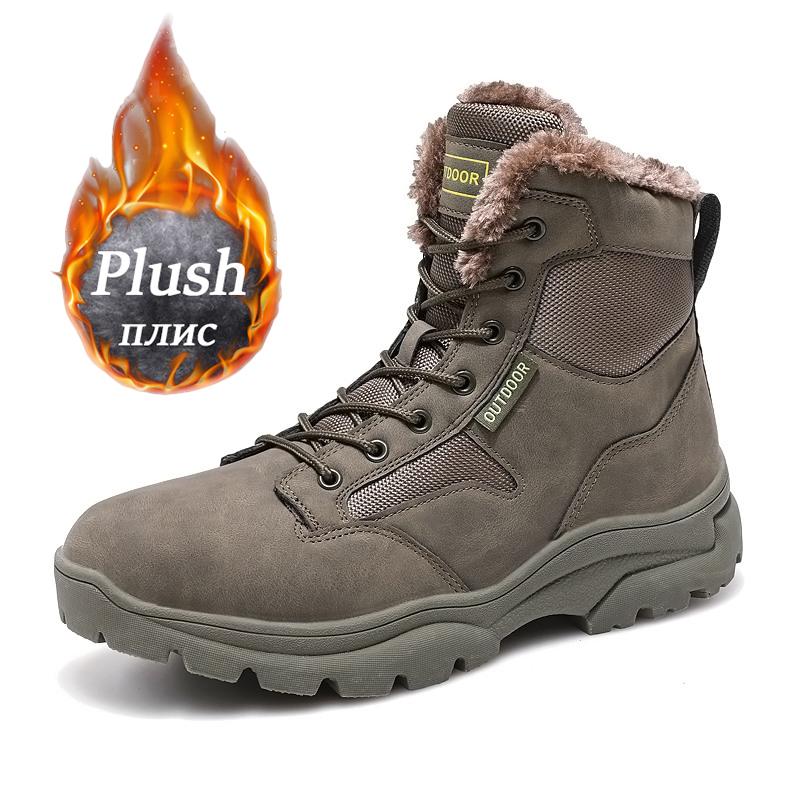 

Высококачественные зимние мужские ботинки для снега, новые брендовые мужские ботильоны, водонепроницаемая обувь, кроссовки для отдыха на открытом воздухе, рабочая дизайнерская обувь большого размера 47 зелёный