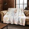 Ballet Girl Ballerina Fairy Cartoon Cute Flannel Blanket Soft Warm Blanket for Home Bedroom Office Travel Camping Picnic Gift
