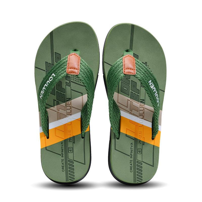 

Мужские летние новые повседневные пляжные сандалии-шлепанцы с нескользящей мягкой подошвой, износостойкие 45 армия зеленый