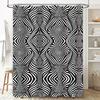 Black White Zebra Print Shower Curtain Patterned Bath Decor for Bathroom Remodeling Set Includes Rod (L 72 x W 39 inches) [Produ