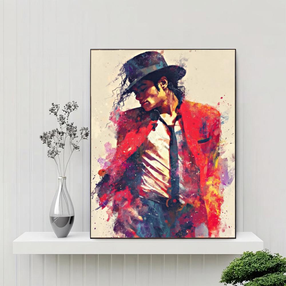 Michael Jackson Pop 5D Diy Diamond Paintings Mosaic Wall Round Diamond Art Painting Kits Embroidery Crystal Accessories Frameless