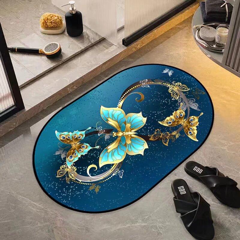 Bathroom floor mat, diatom mud, non-slip absorbent cushion, toilet, kitchen foot cushion, toilet door toilet carpet