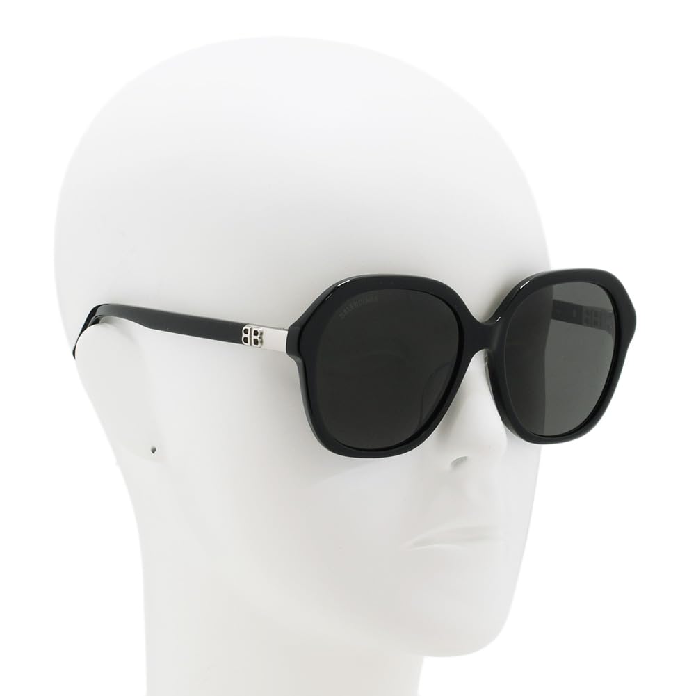 Balenciaga Asian BB0184SA Women's Sunglasses, Fit, 001, Black/Gray