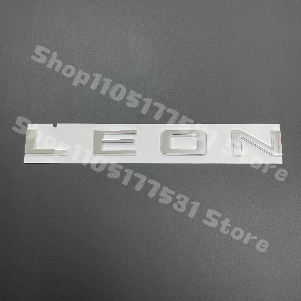 3D LEON Car Emblem Badge For Seat Leon, Chrome & Gloss Black ABS Rear Trunk Nameplate Sticker