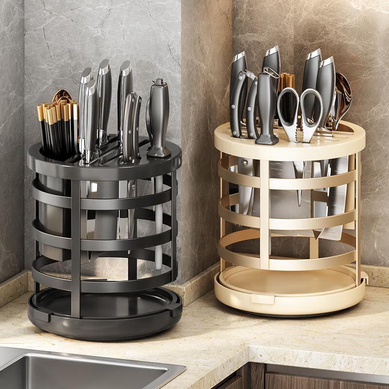 Shunqi Thickened Rotating Kitchen Knife and Utensil Organizer