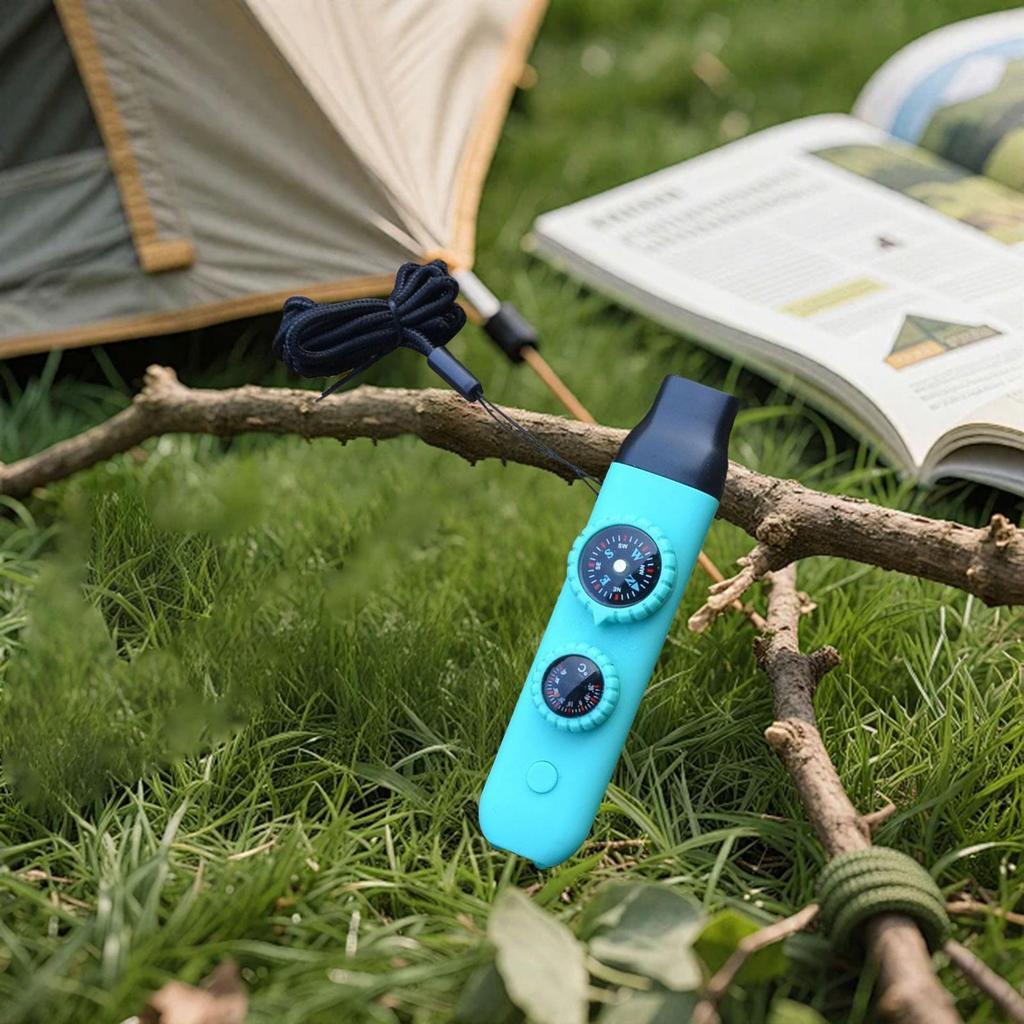 7-in-1 Camping Überlebenspfeife Lupe für Bergsteigen Wandern Camping