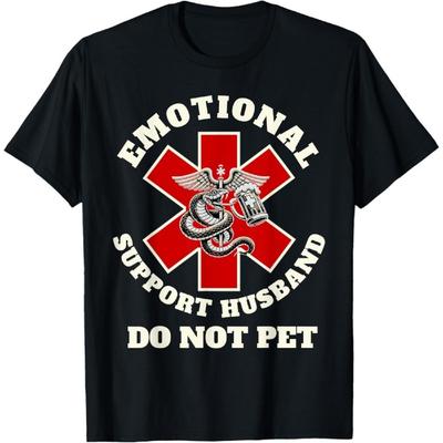DCOJUZBO Funny Emotional Do Not Pet Emotional Support Husband Funny T-Shirt