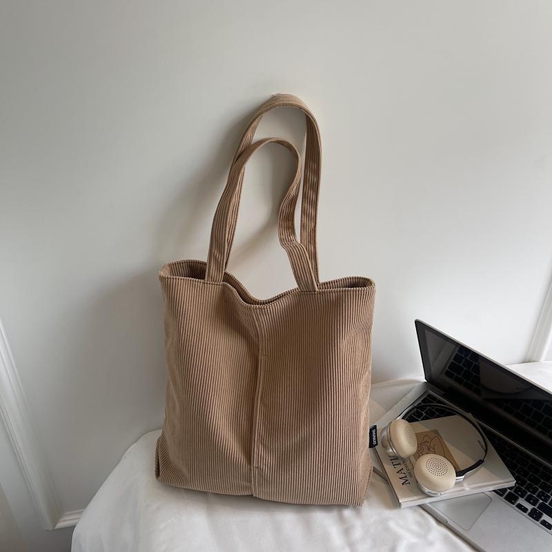 Large Capacity Tote Bag Women's Solid Color Shoulder Bag