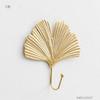 Nordic Light Luxury Gold Leaf Wall Hook Clothes Punch-free Wall Hanger Clothes Key Hook Decoration Home Storage