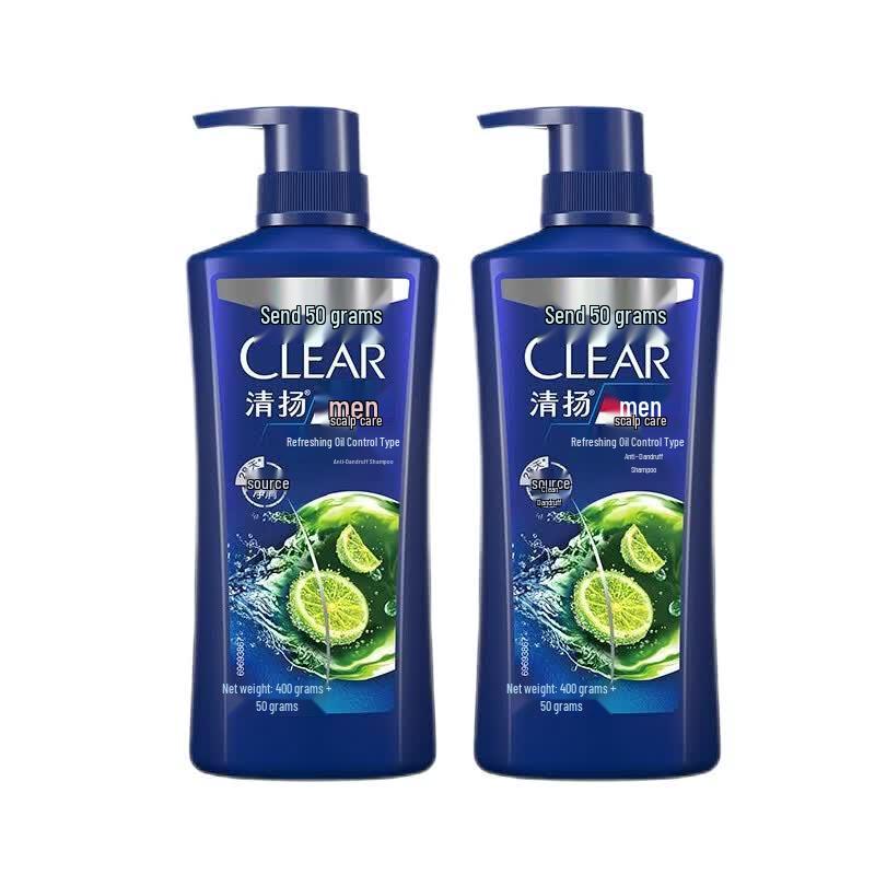 Clear Men Anti-Dandruff Refreshing Oil Control Shampoo 2x450g