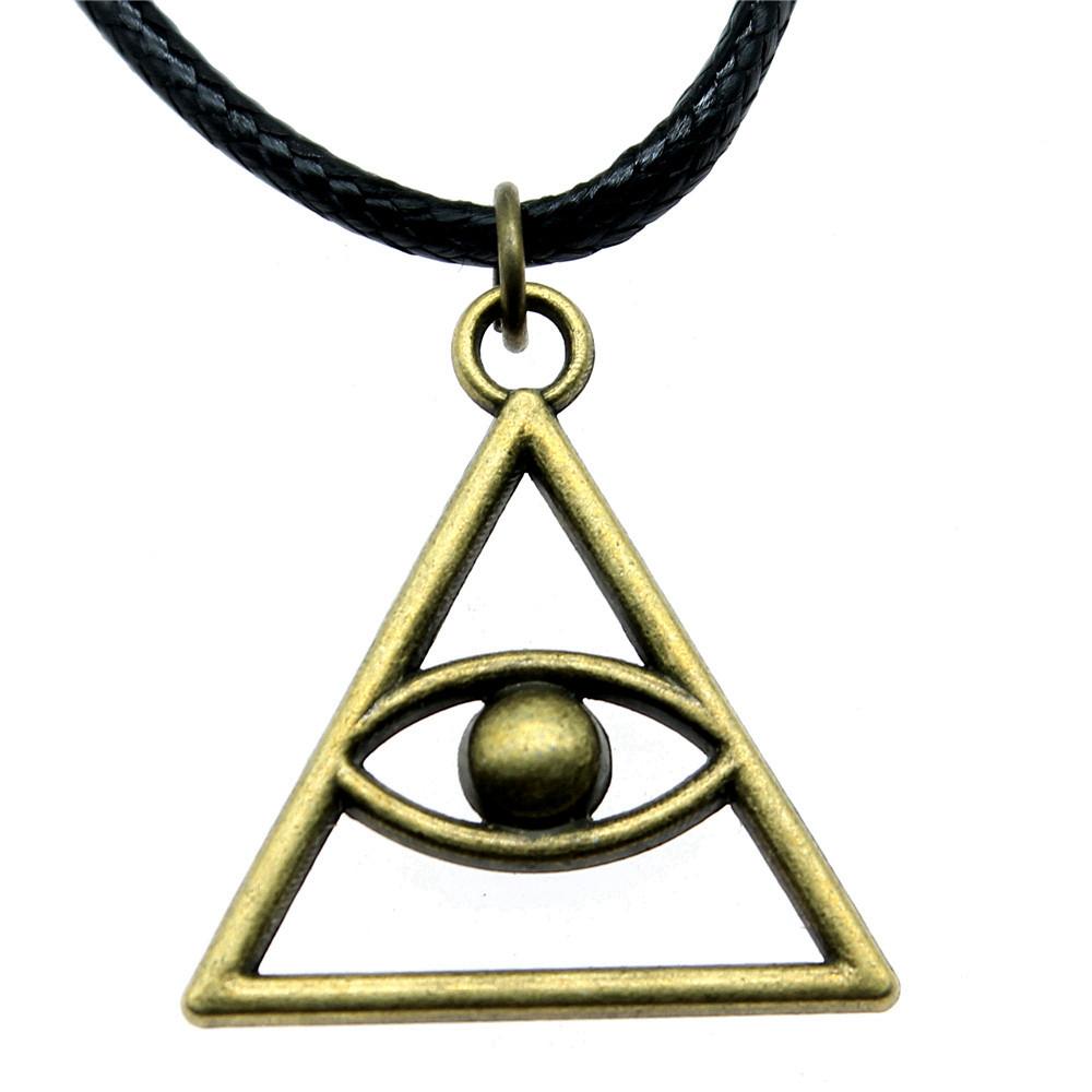 Hamsa Hand Evil Eye Pendant Necklace Spiritual Protection Boho Jewelry With 45cm Leather Chain