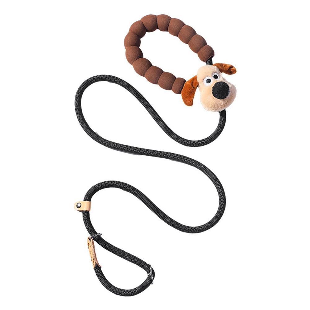 

Thicker Pet Dog Training Round Rope cute cartoon Nylon P Chain Collar Adjustable for Big Medium Dogs Walking Leash Pet Supplies 1cm thick 150cm long