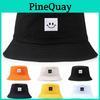 Unique Smiley Face Patch Folding Fisherman Bucket Hat For Stylish Sun Protection Outdoors