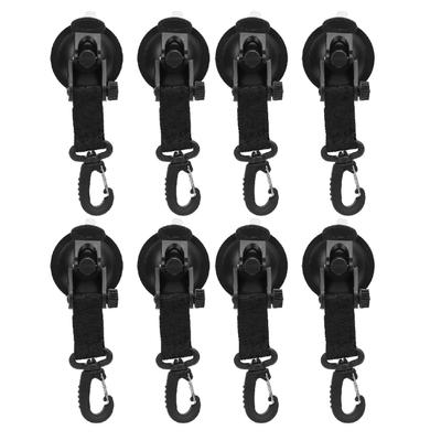 8PCS Suction Cups Hooks Strong Power Portable Car Camping Essentials Tie Down Suction Cup for Car
