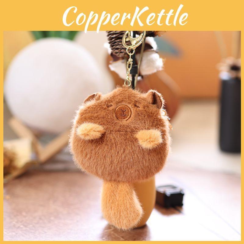 Plush Capybara Panda Keychain Animal Pendant Soft Stuffed Doll Kids Gift Toy