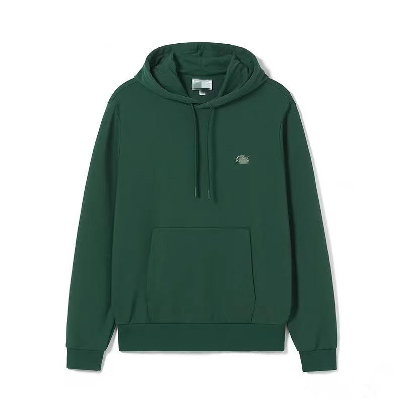 Unisex Hoodie met Visborduurwerk en Rits - Effen Kleur, Met Zakken, Losse Pasvorm Bovenkleding voor Lente, Herfst, Winter