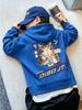 Autumn Winter Cartoon Cat Ramen Back Print Pullover Boys Girls Long Sleeve Hooded Sweatshirt Streetwear Children Warm Top