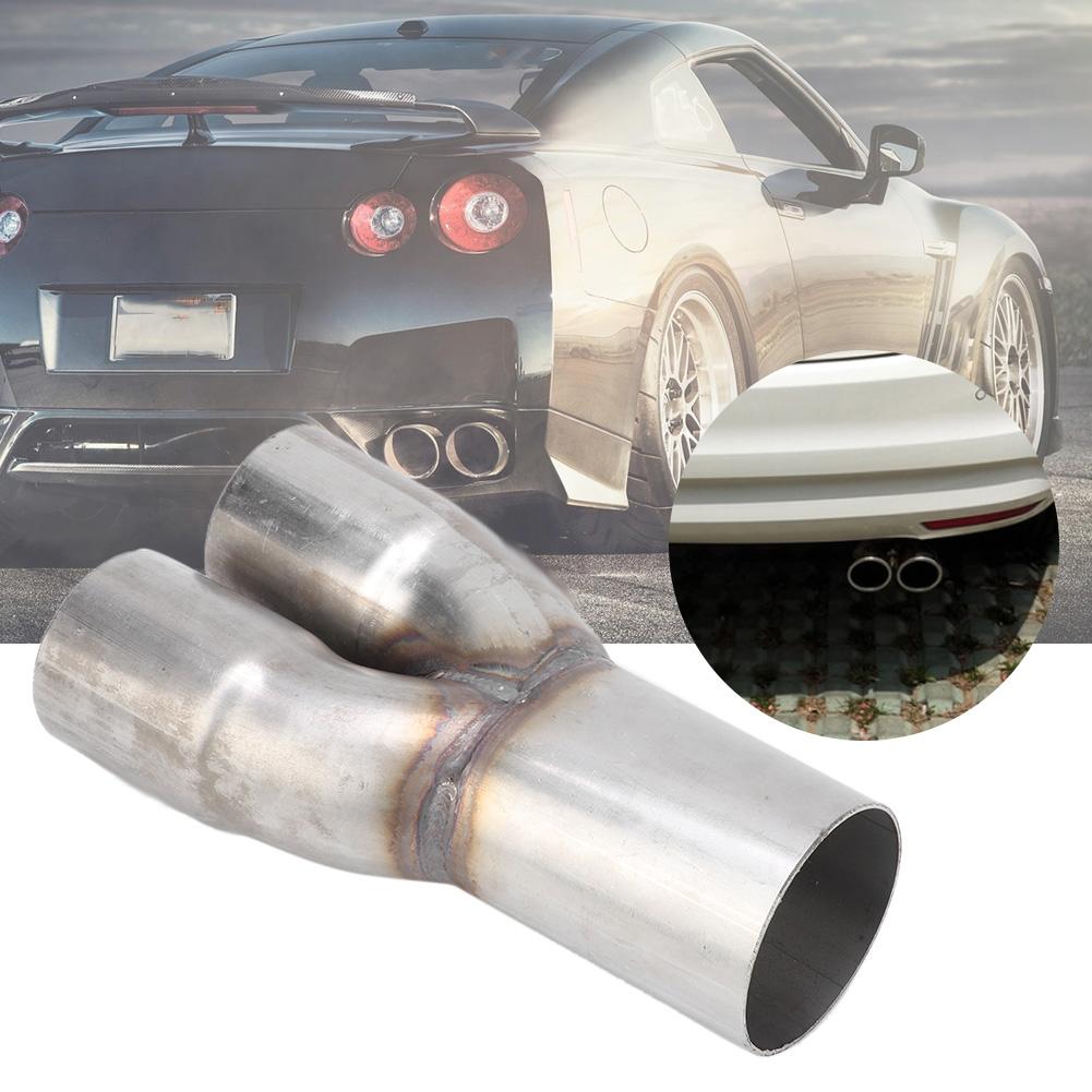 Eksosmanifold i rustfritt stål 2in dobbelt innløp enkelt 2.5in utløp