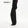MO&Co. Merino Wool Blend High-Waist Straight Trousers