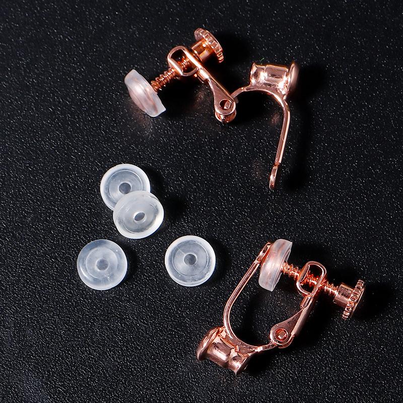 10pcs/lot Silicone Earring Clip Pad Cushion Transparent Earrings Plugs Anti-pain Pad for Jewelry Making Supplies DIY Accessories