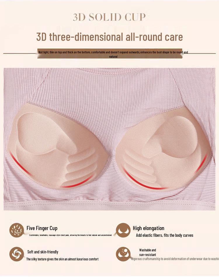 Modal Women's Short Sleeve Padded Top with Pajama-Style Back - Ribbed Base Layer for Inner or Outer Wear