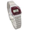 CASIO LA670WA-4 Digital Watch Silver x Bordeaux Women's Overseas Model