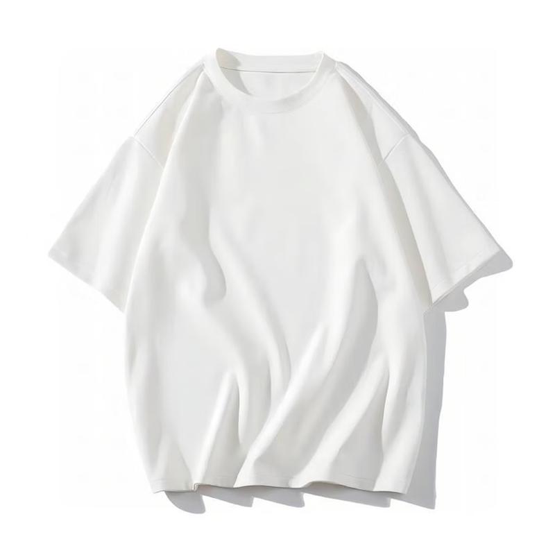 

Тяжелая мужская футболка Qijian со спущенным плечом, свободного кроя M