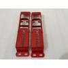 Suzuki Samurai Sierra Door Hinge Step Foot Peg Metal Foldable 2 Set Red & Black