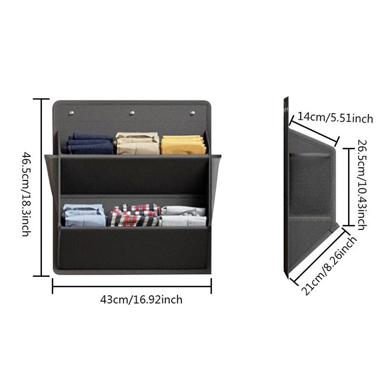 RV Skosoppbevaring Med Selvklebende Tape Dørskohylle Med Store Dype Lommer Egnet For Bobiler Smal Plass Garderobeoppbevaring