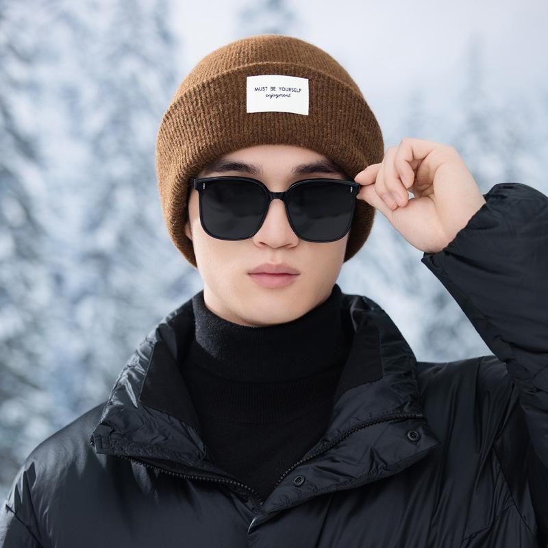New Autumn and Winter Versatile Knitted Wool Hat Outdoor Travel Windproof and Warm Pile Hat Korean Style Literary Retro Cold Hat