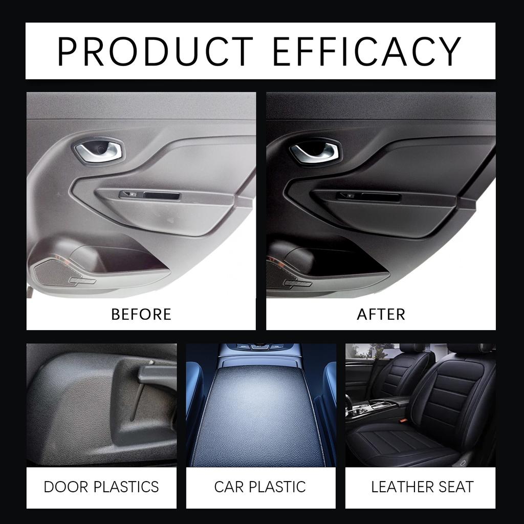 Car Plastic Restorer Back To Black More Gloss Cleaning Maintenance Car Universal Leather and Plastic Repair Polishing Wax Set
