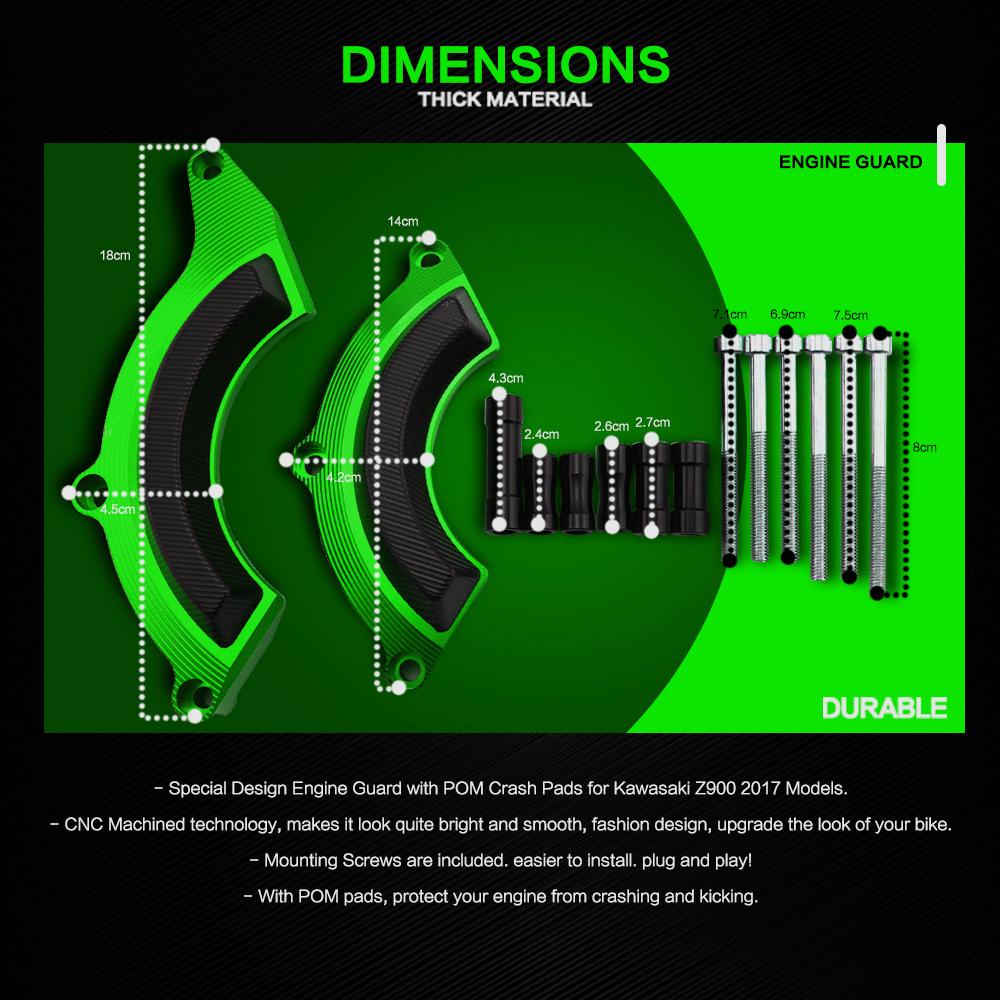 For Z900 Z 900 2017 2018  Motorcycle Engine Protective Cover Guard Fairing Guard Sliders Crash Pad Motorcycle