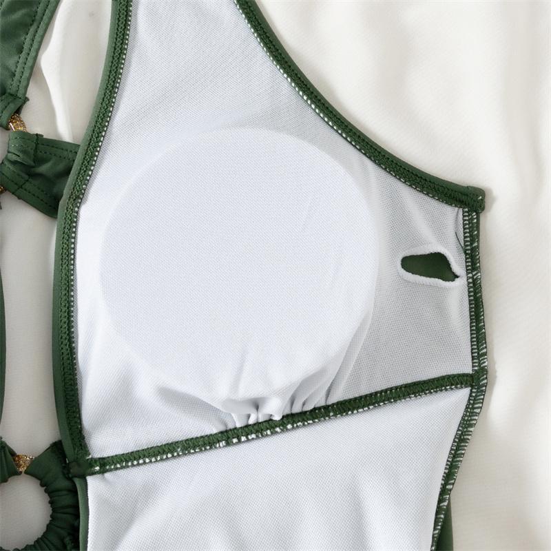 One Piece Swimsuit Women New Solid Swimwear Sexy Bandage Criss Cross Backless Monokini Bodysuit Bathing Suit Female Summer Beach