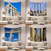 Tapestry Boho Bedspread Yoga Mat Blanket Greek Architecture  Home Decor Wall Hanging